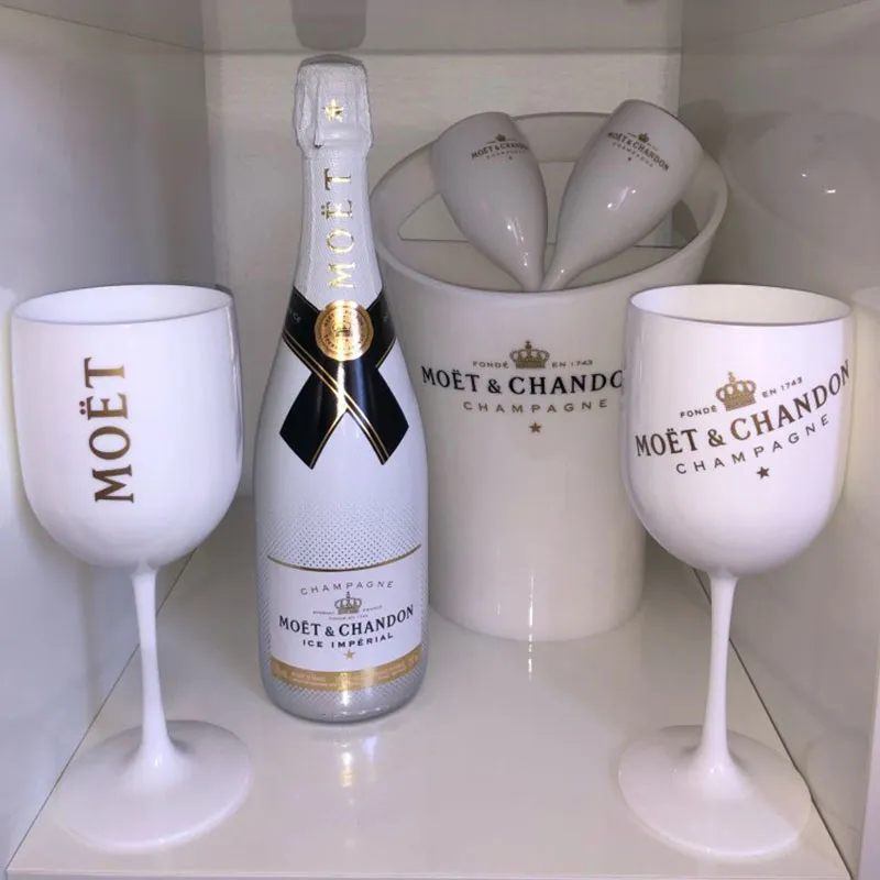 2 stuks Plastic wijn PARTY Wit champagneglas MOET wijn moet Glass225F