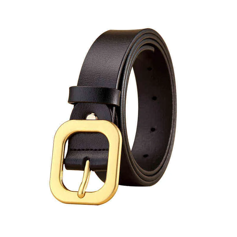 New Ladies Belt Leather Vintage Cowhine Belt Embellished Jeans Belt Designer Belts Women High Quality 2.8cm G220301