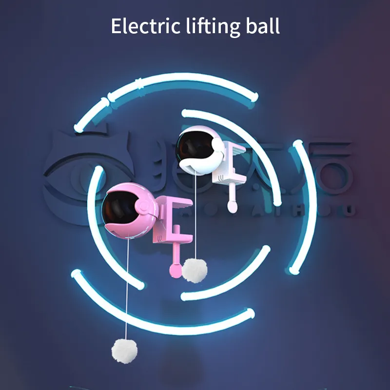الكهربائية التلقائي رفع القط الكرة لعبة اللغز التفاعلية الذكية القط الكرة دعابة لعب الحيوانات الأليفة إمدادات الرفع الكرات الكهربائية LJ201125
