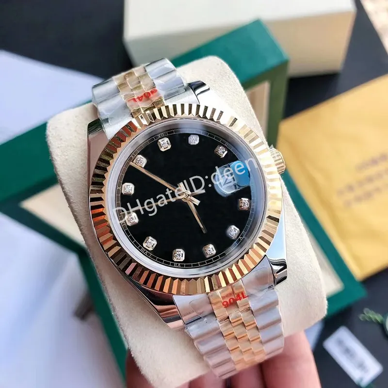 Montre de Luxe Men's Watches Automatisk mekanisk klocka 36 41 mm rostfritt stålband 31 Quartz Wristwatch Sapphire Waterpro188a