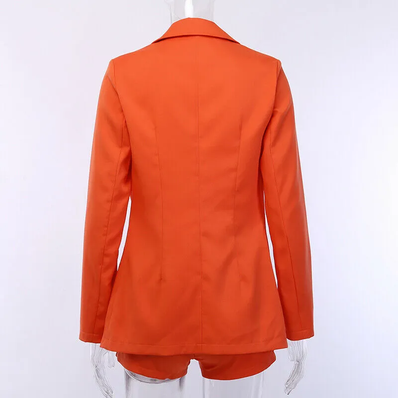 Mode femmes couleur bonbon basique Blazer manteau + pantalon Slim costume veste Blazer ensemble X0923