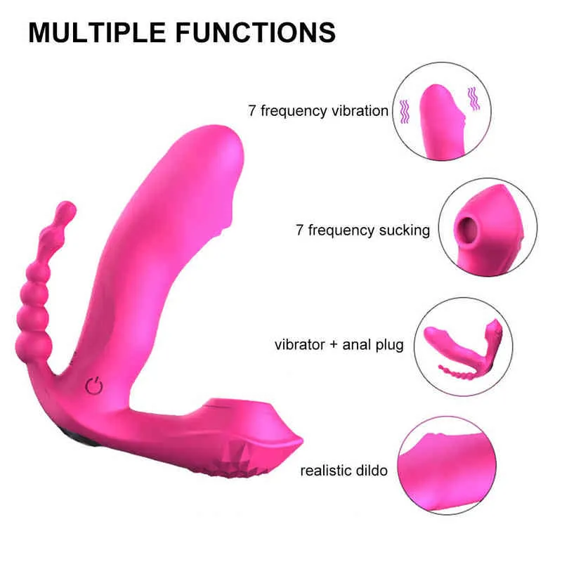 NXYバイブレーター3 EN 1 Chupando Vibrador Calefaccin Usable Consolador Anal Cltoris Vagina Disulador Juguetes sexules las muj2660091