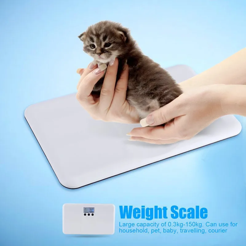 Hot Top Qualité LCD Numérique Électronique Bébé balance électronique portable en plastique anti-chute bébé échelle de poids pour animaux de compagnie 0.3kg-150kg T200523