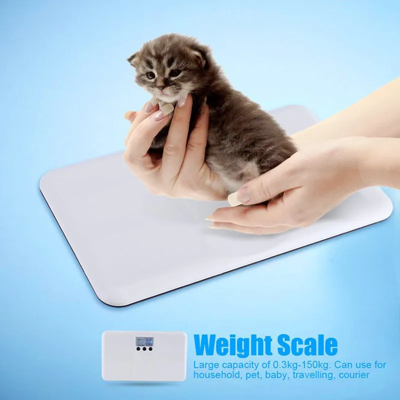 Hot Top Quality LCD LCD Digital Electronic eletrônico escala portátil Plástico anti-queda Baby Pet Weight Scale 0,3kg-150kg T200523