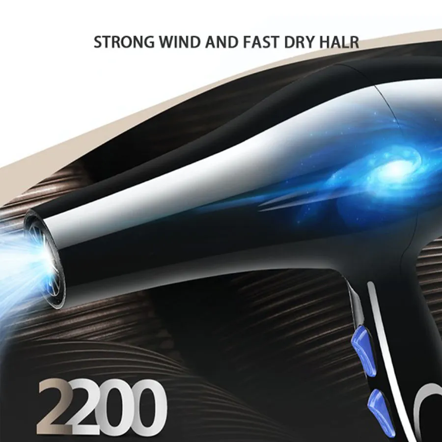 2200 ワット強力なプロのヘアドライヤーツールドライヤーマイナスイオンヘアドライヤー電気ブロードライヤー熱/冷風送風機