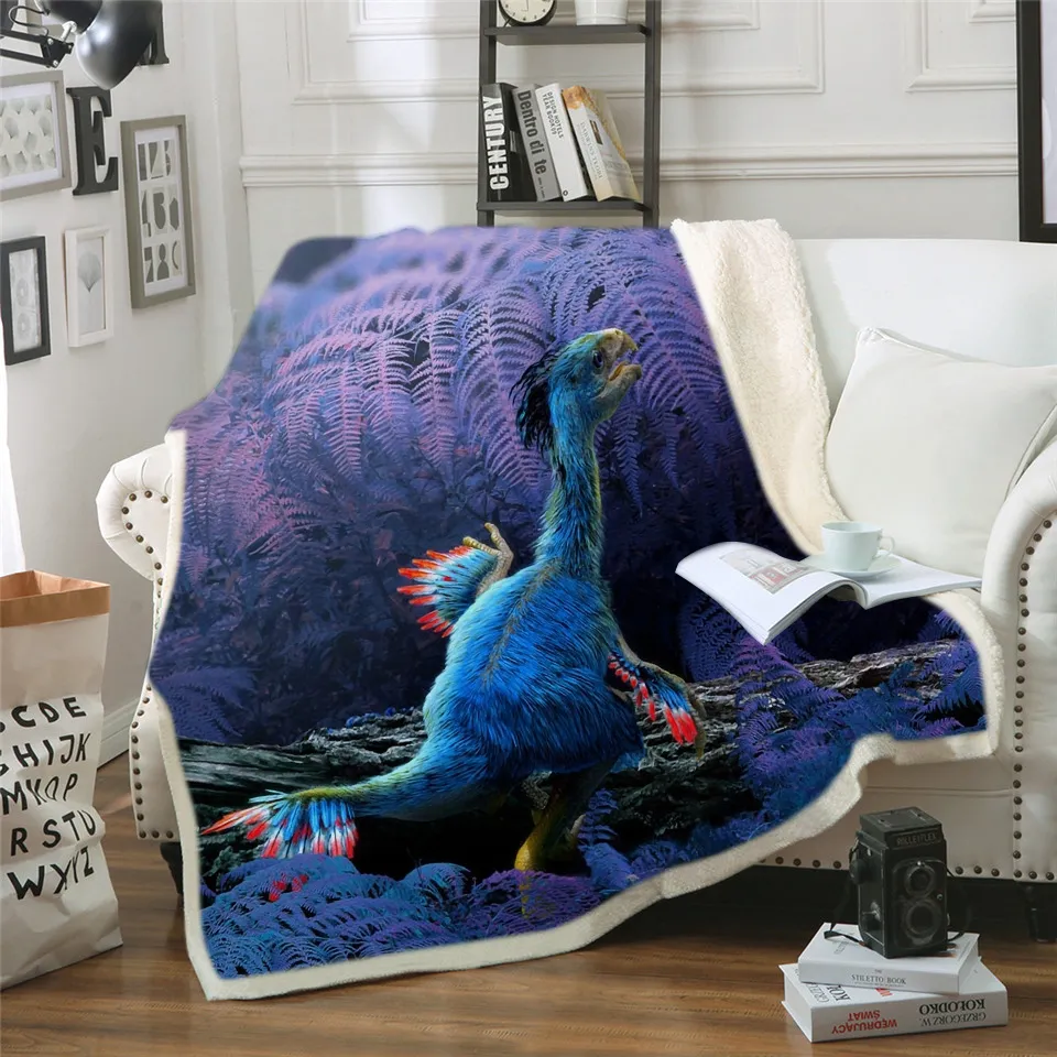 Dinosaur Family Blanket for Kids Cartoon Microfiber Jurassic Plush Sherpa Throw Blanket on Bed Sofa Boys Bedding B1000 LJ2008192594756