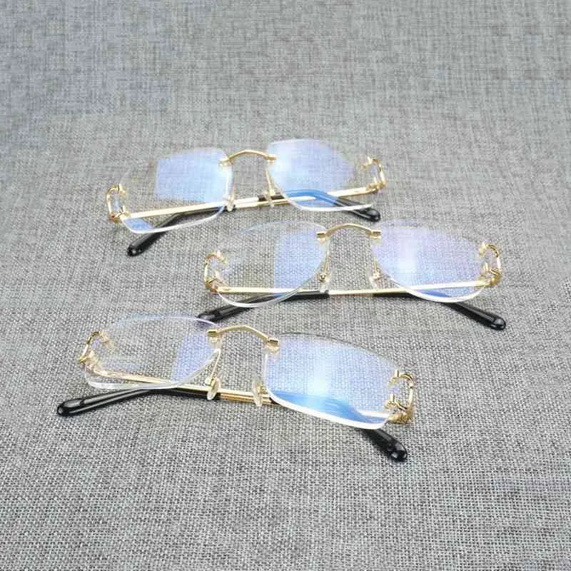 2024 Męskie luksusowe designerskie okulary przeciwsłoneczne dla kobiet w stylu krawędzi kwadratowy czyste mężczyźni owalne druciane okulary optyczne metalowe rama ogólna okulary Kobiety czytanie Oculos