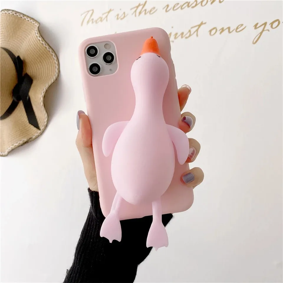Relive Stress Bubble Duck Cases voor Samsung Galaxy A12 A21S A32 A42 A52 A72 A31 A51 A71 A50 A70 A10E A20E A11 Fidget Speelgoed Cover
