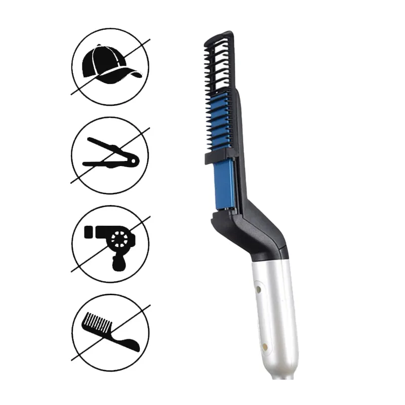 다기능 전기 헤어 빗 브러시 수염 스트레이트 너 스트레이트 컬러 스타일링 도구 220222