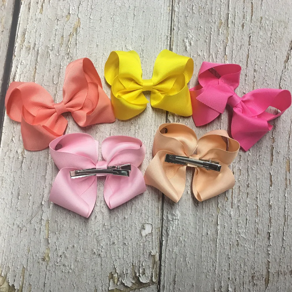 can pick colorlot 4Inch Bows Clips Girls Accessories Handmade Ribbon Hair Bow With Clip For Kids Y2007105425111