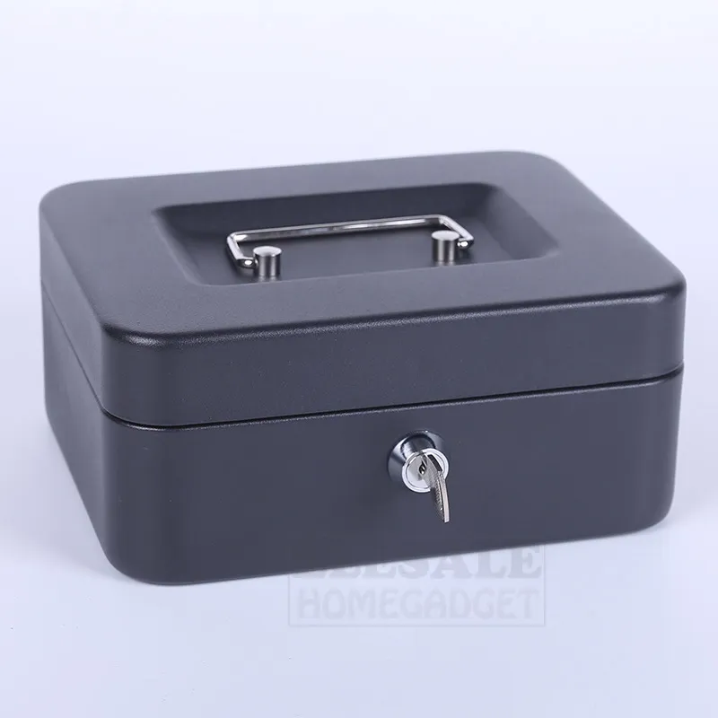Hochwertiger 6-8-10 tragbarer Schmuck-Safe, Bargeld-Aufbewahrungsbox mit 2 Schlüsseln und Tablett, abschließbarer Sicherheits-Safe, langlebig, Steel271R