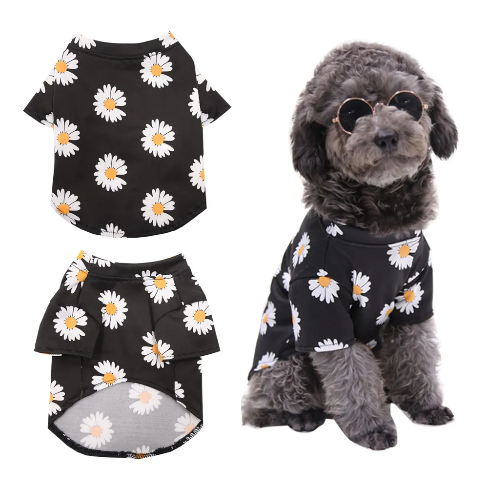 XS-2XL Refroidissement Pet Dog Vêtements d'été pour chiens Chemise Lait Tissu de soie Chiot Pet Vêtements pour petits chiens Costume Chihuahua # 3 Y200922