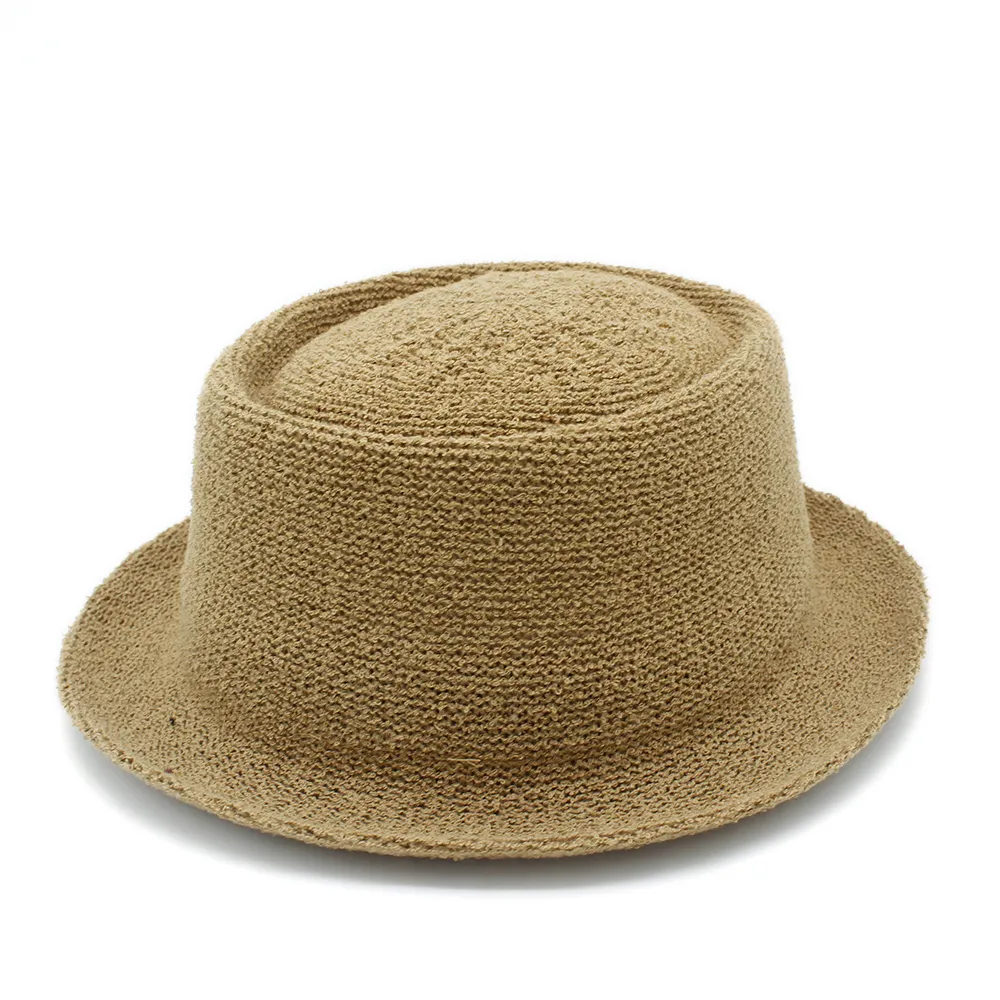 Luckylianji женщины мужчины сплошной цвет старинные летние мода свинина шляпа шапка пляжный отдых повседневная проездная кепка Y200714