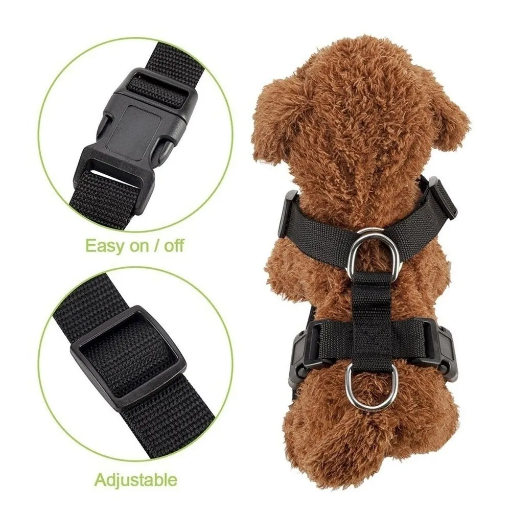Air Mesh Puppy Pet Dog Car Harness Seat Belt Clip Lead Safety for Travel Dogs Multifunction Breathable Pet Supplies 2011265069781