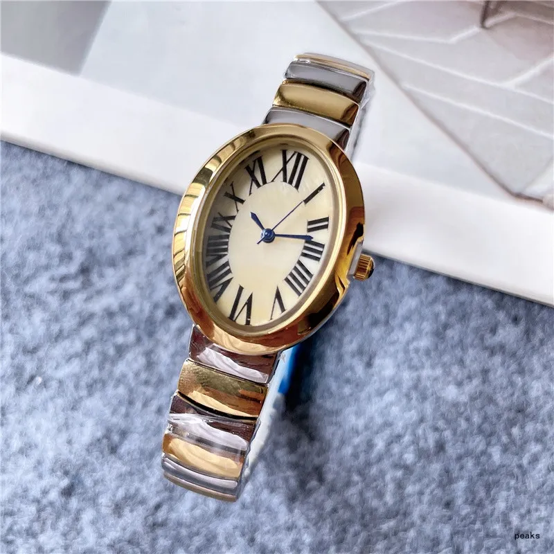 2021 Новые роскошные женские часы с тремя стежками 24 мм Кварцевые часы высокого качества Часы высшего бренда Стальной ремешок женская мода accesso193K