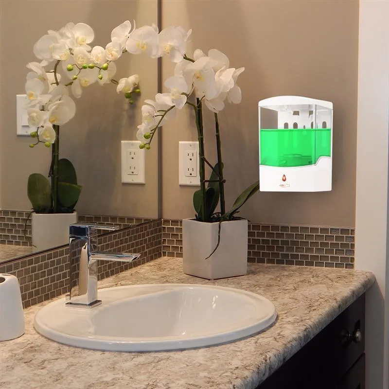 600/700 / 1000ml Dispenser di sapone con sensore IR automatico a parete Pompa lozione senza contatto Touchless Liquid Home cucina Bagno Y200407
