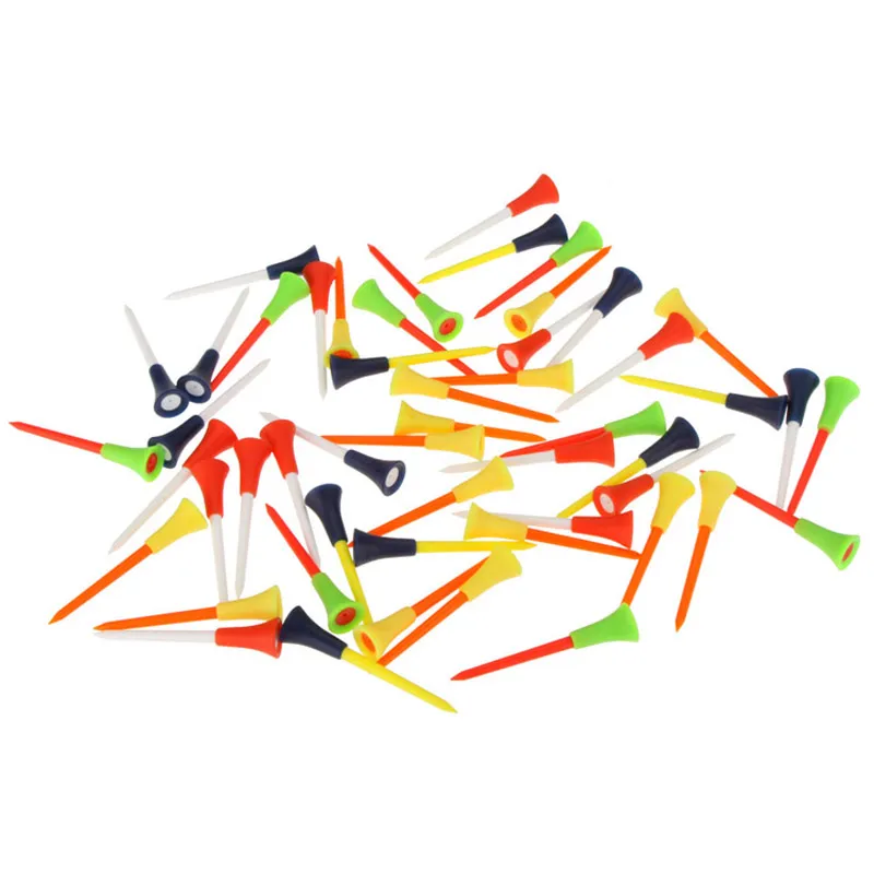 Plastikowe koszulki golfowe Multi kolor 83 cm trwałe gumowe poduszka Top Tee Golfs Akcesoria losowe Color5972510