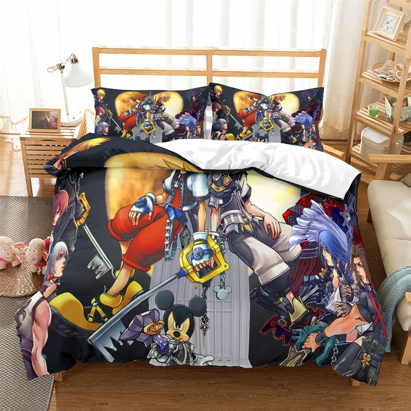 Kingdom Hearts Bedding Set Duvet Covers Pillowcases Comforter Bedding