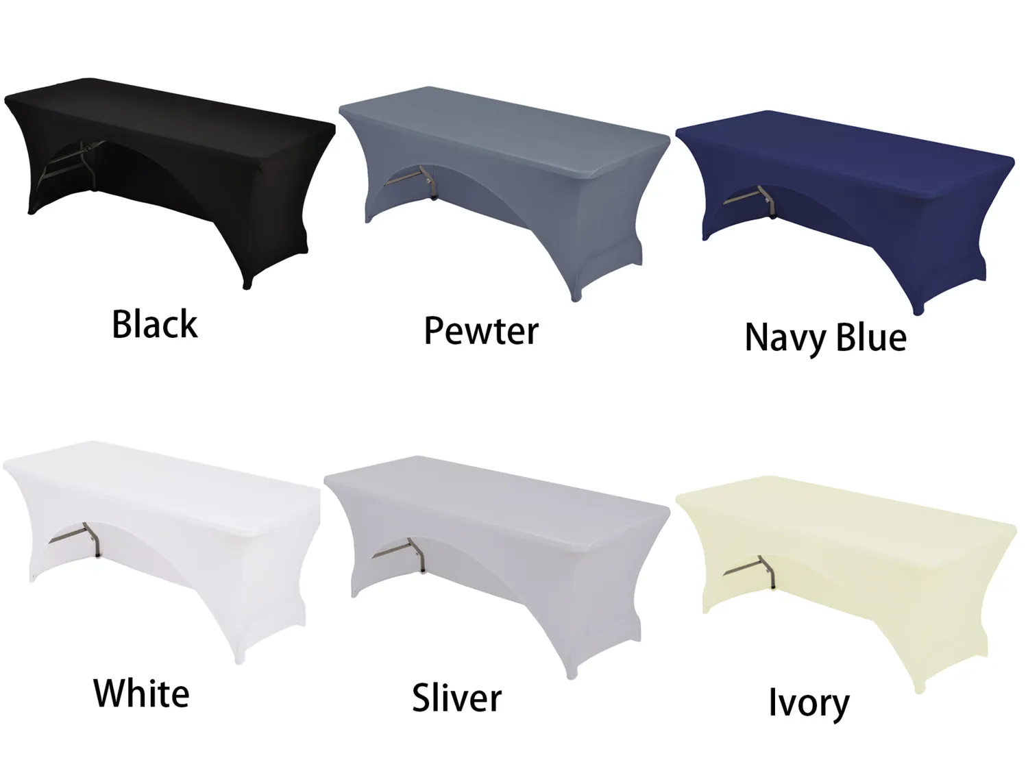 Nappe extensible couverture de table en arc spandex rectangulaire pour la maison d'exposition de fête de mariage accepter des logos personnalisés T200306