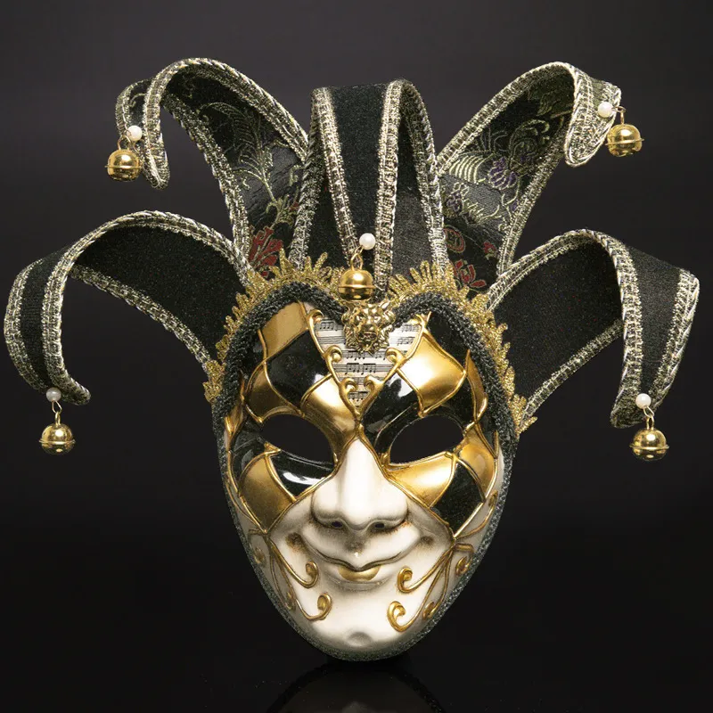 Festliche Halloween Weihnachtsdekoration mit Kostümparty Venedig Italien Vollgesicht Retro Mask Mexikanische Party Porzellan Cosplay Maske Y2001037081293