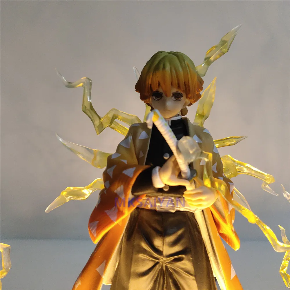 アクションアニメフィギュアkimetsu no yaiba agatsuma zenitsu nightlights led led set figurine model toys for Children model y0112286f288294