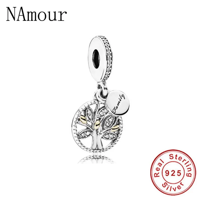 2019 NYA 925 Sterling Silver Mom House Family Tree Forever Diy Bead Fit Original Charms Armbandsmycken för kvinnor F2765840430