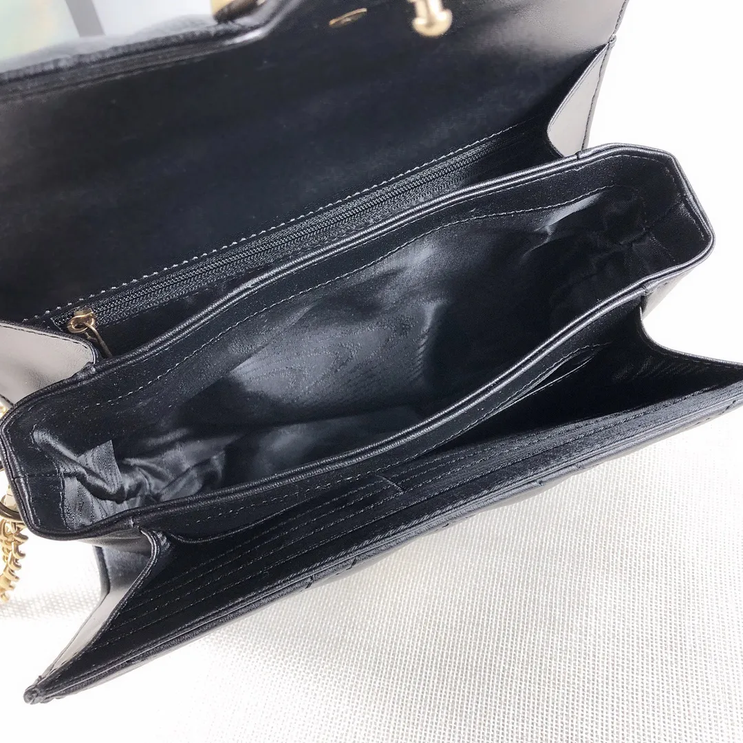 Sacs à bandoulière de mode femme chaîne bandoulière Marmont en cuir véritable avec numéro de série sacs à main sacs à main 2 couleurs fourre-tout pochette épaule