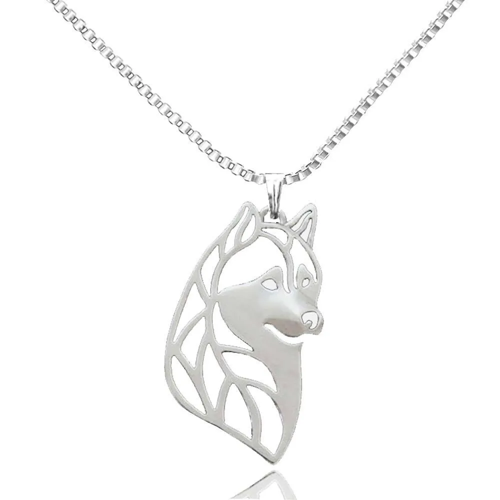 2020 Venta de collares de cadena, colgante de perro Animal de aleación, collar Chapado en plata Husky, joyería de moda, suministro completo 7255096