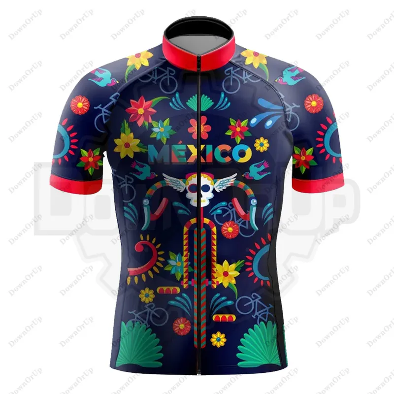 Mexico Men's Cycling Jersey Breathable Quick-Drying Maillot Ciclismo Hombre Cycling Equipment BIke Clothing Cycling Equipment 220301