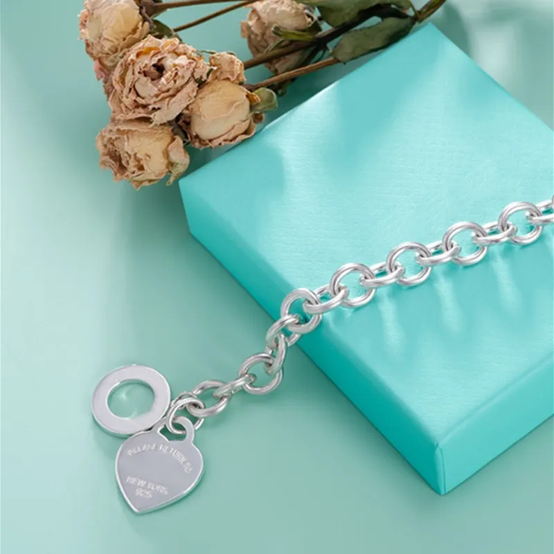 925 Sterling Silver Jewelry TIF Bracelets for Women Men Fashion Bracelets 1028274R