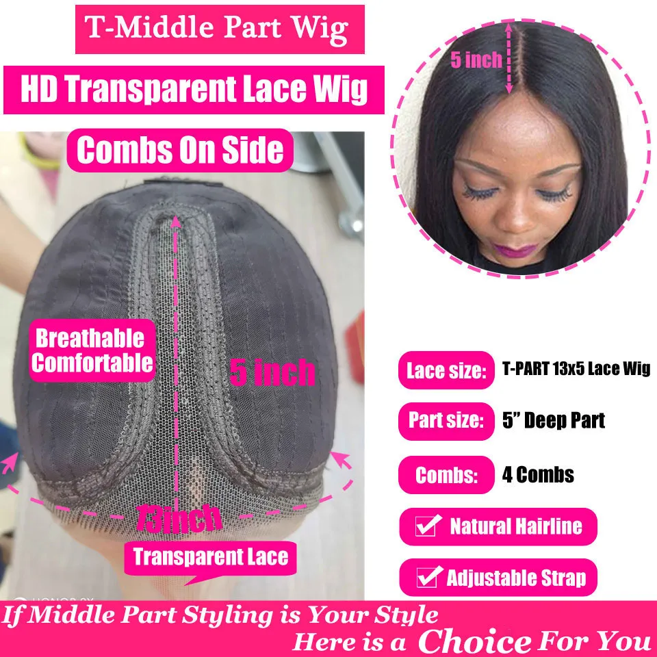 hd transparent lace frontal wigs 180 density wavy body wave lace front wig t part lace front human hair wigs brazilian wig1451132