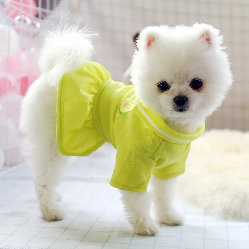 Casual Polo Shirt Dress Spring Summer Pets Outfits Clothes For Small Party Dog Skirt Puppy Pet Costume Y200917