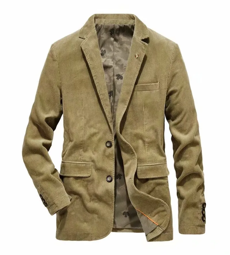 ICPANS Corduroy Men's Castary Blazer Brand Fashion Male Fit Slim Jacket Coat Men Blazer Terno Masculino Vetement Homme LJ201223327