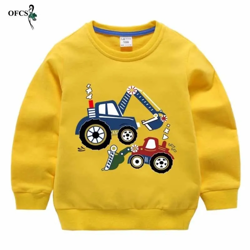 Pull pour enfants Baby Boys Cartoon Pull imprimé T-shirt Filles Casual Manches longues Coton Tops Enfant Sport Knitwear Vêtements 201109