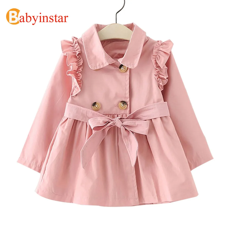 Babyinstar Neue Frühling Mädchen Kleiden Zweireiher Graben Outwear Mode Jacke Kinder Kleidung Kinder Weibliche Outfit Mädchen Mantel 201106