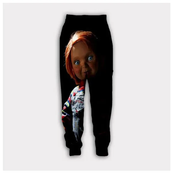 2021 neue Mode Männer/Frauen Halloween Terror Film Chucky Reißverschluss Hoodie und Hose zweiteilige lustige 3D insgesamt bedruckte Trainingsanzüge PJ03