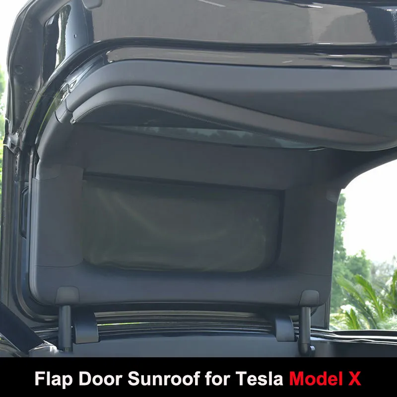 2021 Skylight Blind Shading Net For Tesla Model X Front Glass Flap Door Roof Sunshade Car Sunroof Blind UV Protection Sun Shade8926771