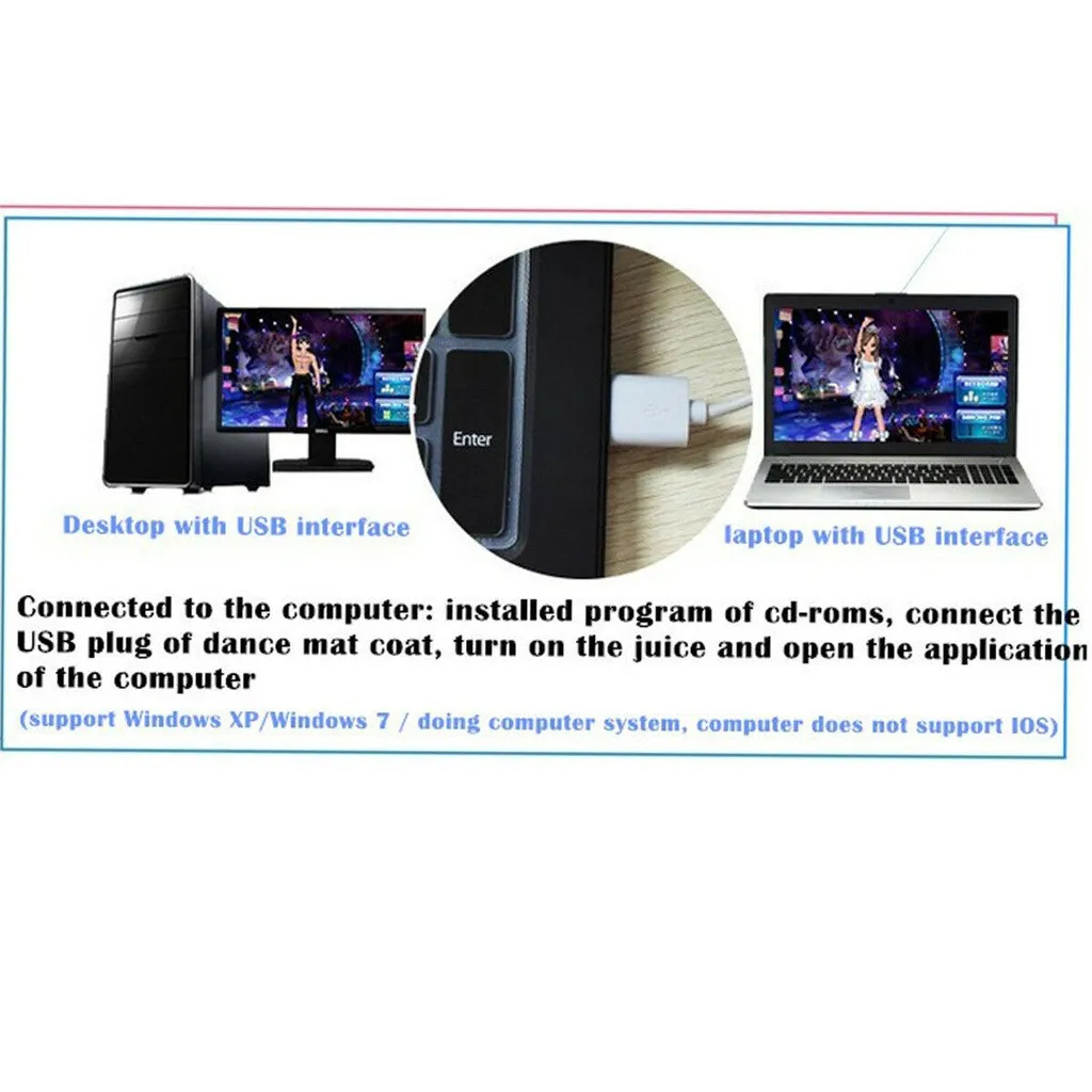 テレビPCのダブルユーザーダンスマットコンピューターノンズスリップダンスステップパッドセンスゲーム英語フラッシュライトガイドダブルダンスマットLR4 20126876162