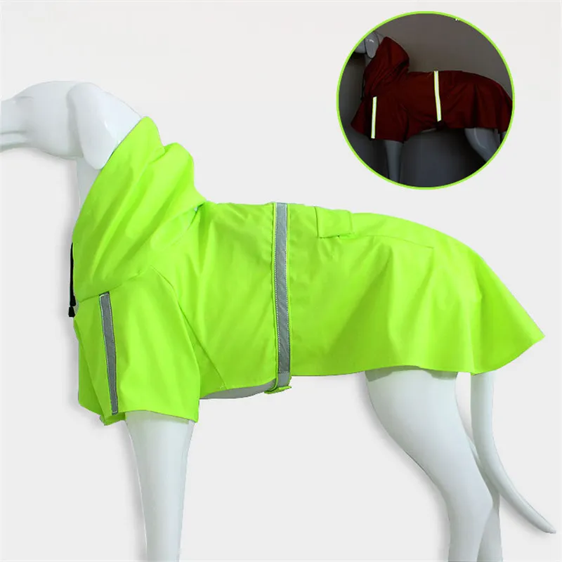 Hund regnrock vattentäta kläder med reflekterande strip husdjur hund valp regn kappa kappa kostymer kläder för hundar husdjur leveranser 201015