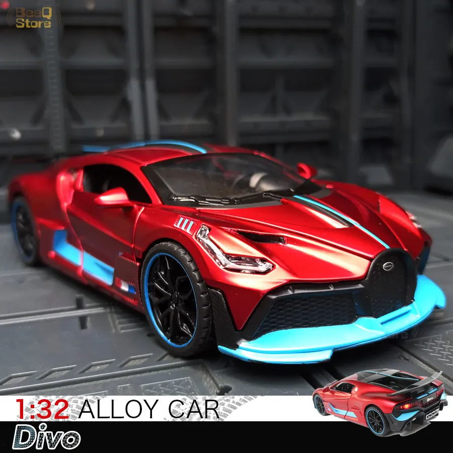 132 합금 132 Bugatti Divo Die Cast Alloy Car Model Collectiblesvehicles Car Mode Boy Boy Boy Present Children039S Toy Car L6058572