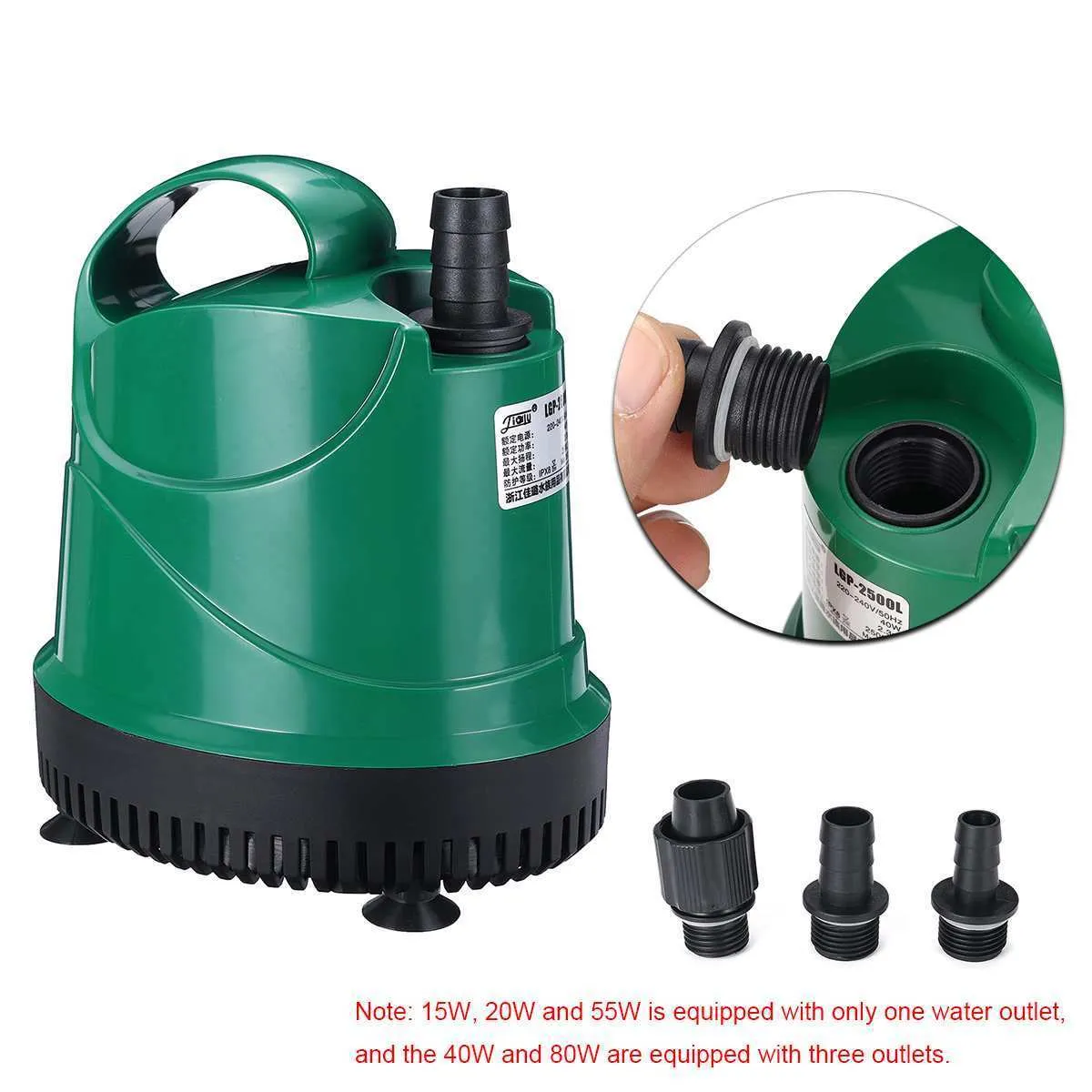 Water Pump Filter 220V240V UltraQuiet Home Submersible Fish Pond rium Fountain Tank FOR Supply 1580W Y200917