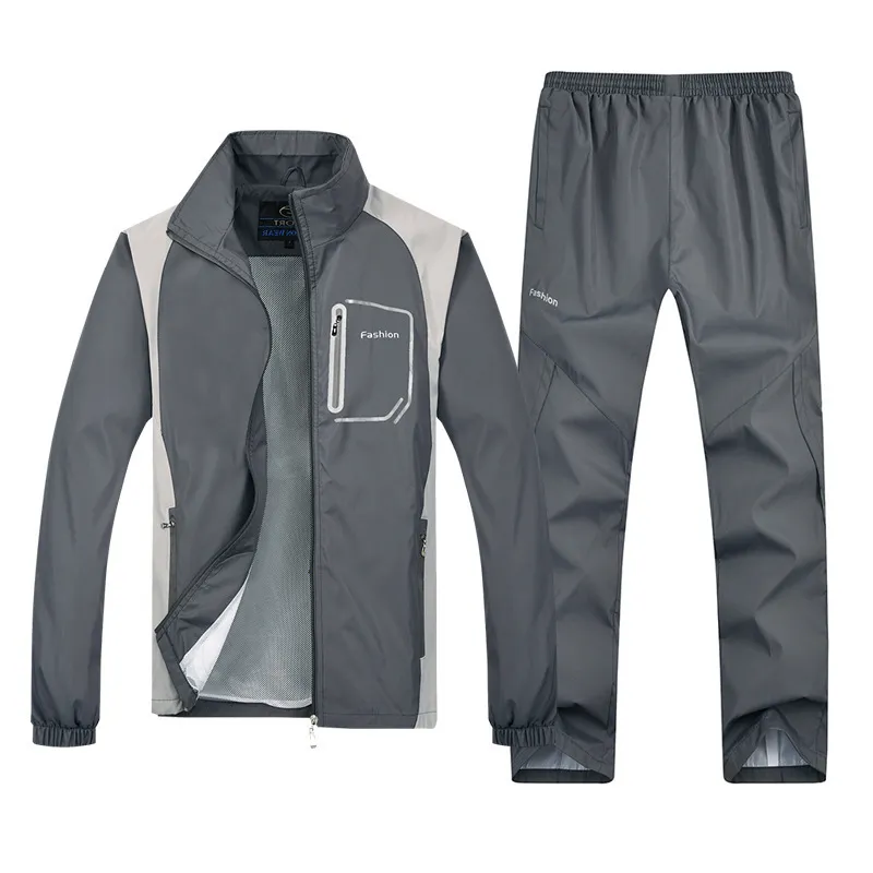 Män passar Autumn Winter Men's Tracksuit Casual Jacketpants Två stycken Set Man Workout Joggers Suit Long Sleeve Tracksuits 201128