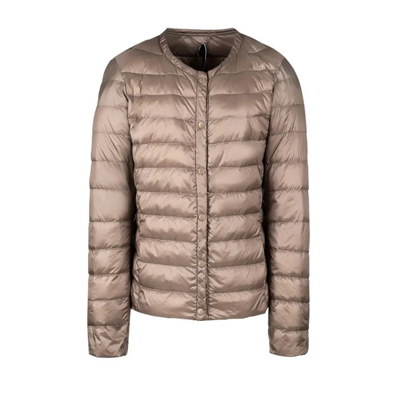 Fitaylor Nouvel hiver Femmes Ultra Léger Blanc Duvet de Canard Veste Manteau Court Mince Casual Vers Le Bas Manteaux Femme Plus La Taille S- Chaud Parka LJ201021