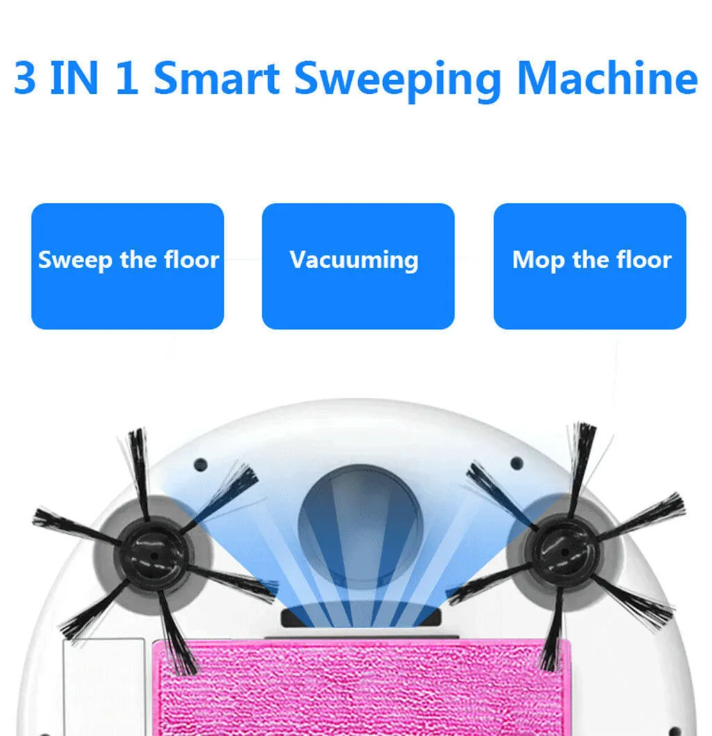 Limpiador de pisos inteligente multifuncional 1800Pa, robot de barrido inteligente recargable automático 3 en 1 Robot aspirador de barrido en seco húmedo Y200320