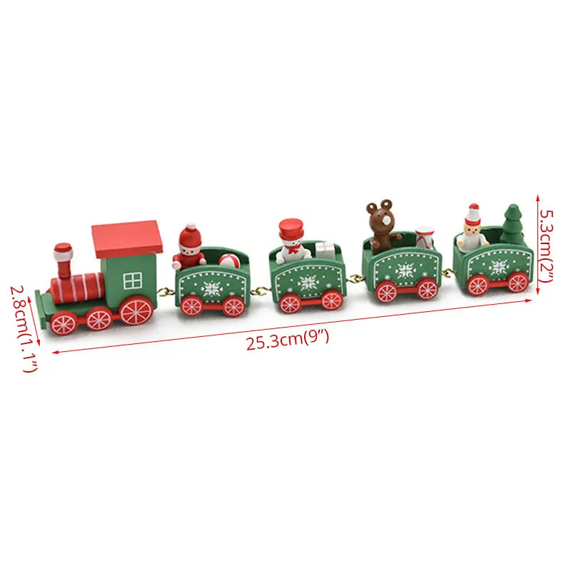 قطار عيد الميلاد رسمت سانتا بير عيد الميلاد طفل ألعاب هدية زخرفة نافيداد المنزل ديكور الأطفال هدايا السنة Y201020