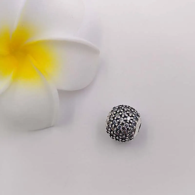 Essence series GENEROSITY Clear CZ Pandora Charms for Bracelets DIY Jewlery Making Loose Beads Silver Jewelry wholesale 796048CZ