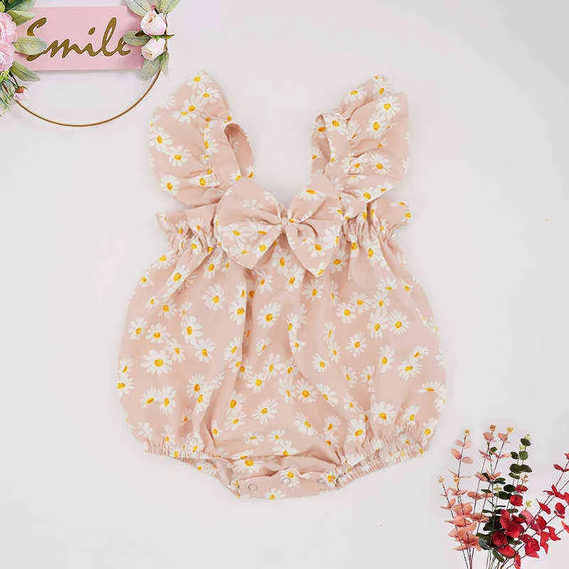 New Fashion Neonate Pagliaccetto Tuta Stampa floreale Bow Outfit Estate Neonato Toddlers Cute Photo Puntelli Vestiti Set Bebe Garcon G1221