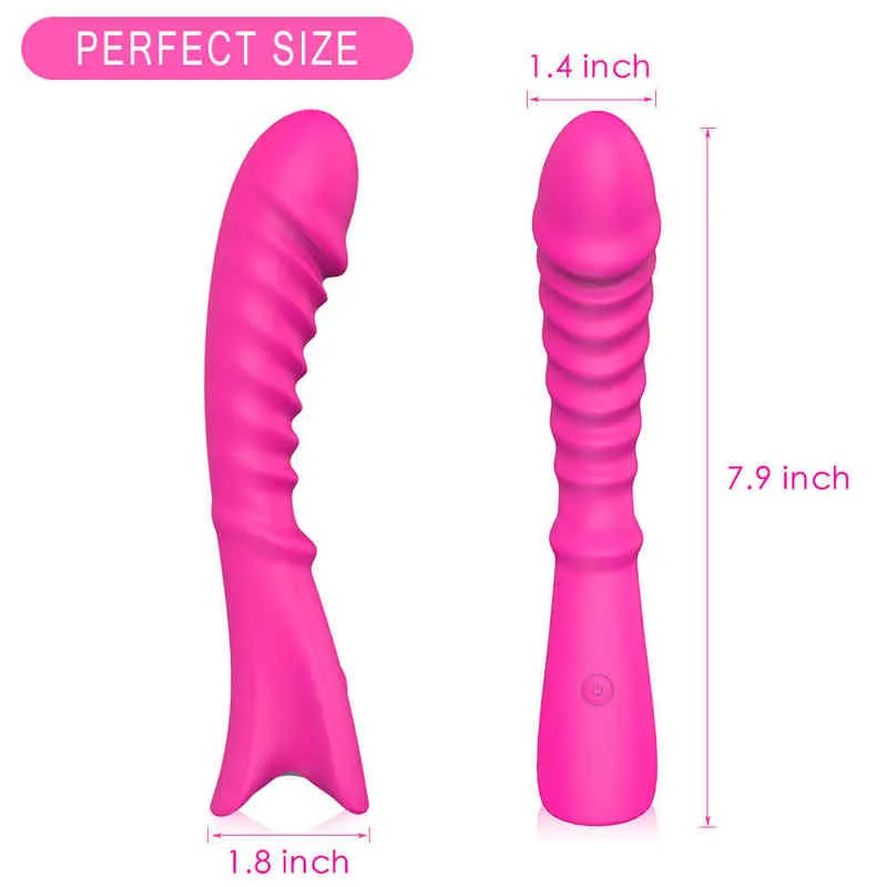 NXY Godes Sex Toys Vibrateur pour Femmes G Spot Clitoris Stimulateur Puissant Télécommande Sans Fil Gode Marchandises Adultes 18 0105