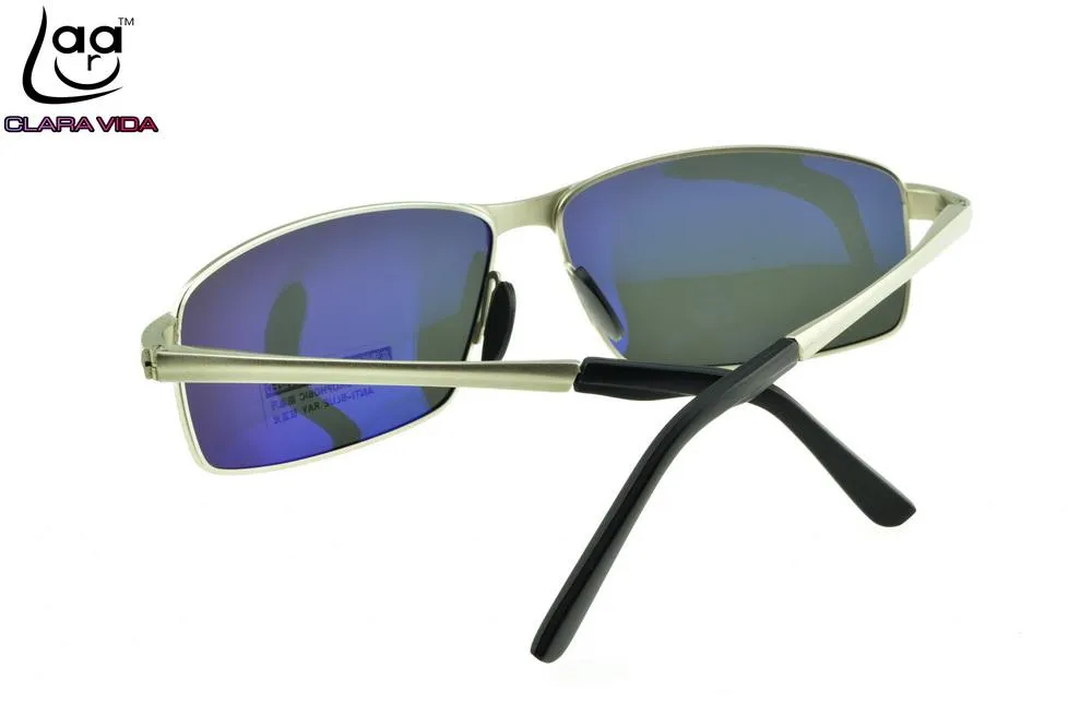 Marca CLARA VIDA Al-Mg rivestimento interno in lega occhiali da sole polarizzati uomo UV400 Polaroid sport guida occhiali da sole firmati all'aperto272t