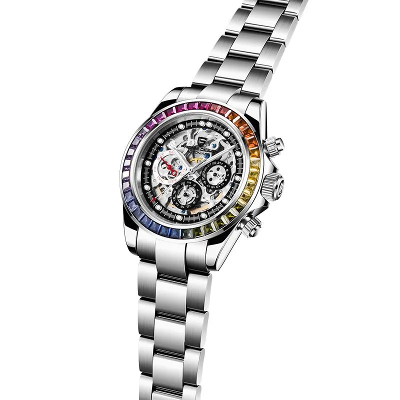 2021 Pagani Design Automatyczne zegarek 40 mm mężczyzn Mechaniczne zegarki szkieletu ze stali nierdzewnej Wodoodporna moda biznes Relogio Mascul206Q